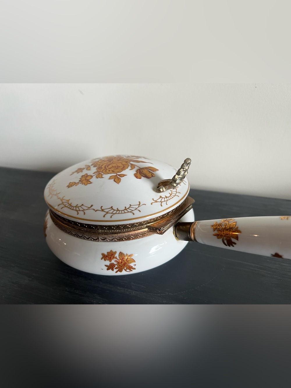 Vintage Hollywood Regency Andrea by Sadek Porcelain Silent Butler Crumb Catcher - Picture 4 of 7